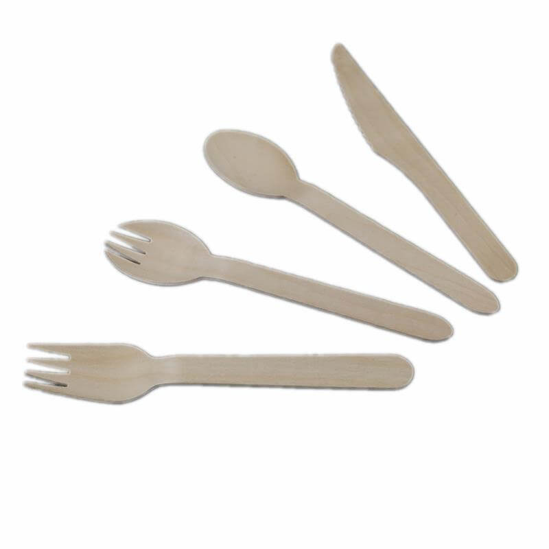 Disposable fork wooden environmental protection tableware knife fork spoon ice cream spoon set