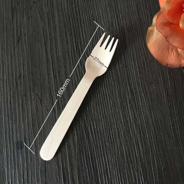 Disposable fork wooden environmental protection tableware knife fork spoon ice cream spoon set