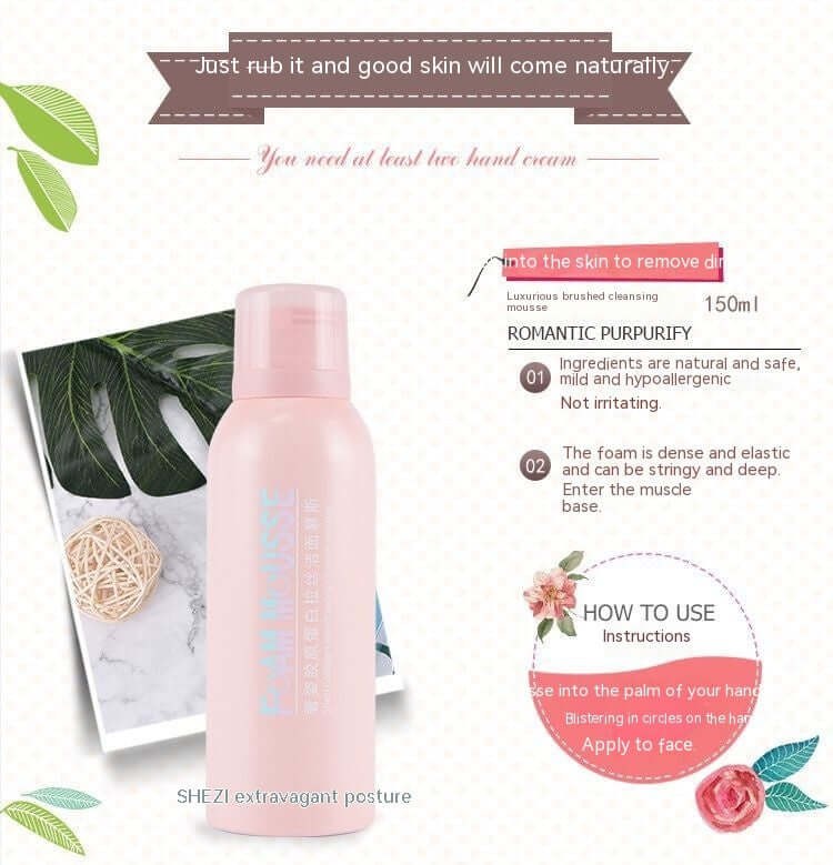 Women's Collagen Brushed Mousse Bubble Facial Cleanser