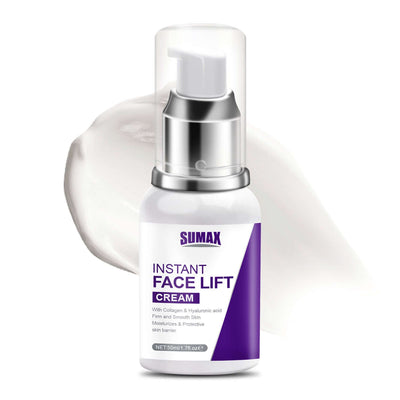 50ml Instant Face Lift Cream by Sumax with collagen and hyaluronic acid for youthful skin elasticity and hydration.