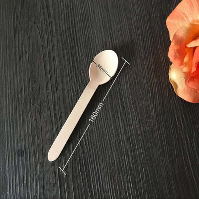 Disposable fork wooden environmental protection tableware knife fork spoon ice cream spoon set