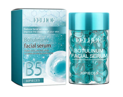 B5 Facial Capsules by EELHOE, 30PCS of hydrating serum with hyaluronic acid and collagen for youthful skin.